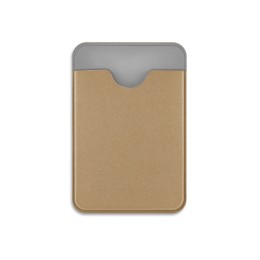 Чехол-картхолдер Favor на клеевой основе на телефон для пластиковых карт и и карт доступа, бежевый