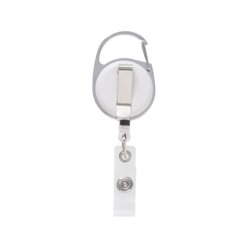 Бейдж с рулеткой-карабин "Favor", черный