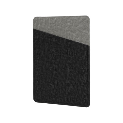 Картхолдер на 3 карты типа бейджа "Favor", черный/серый