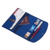 Органайзер для документов на кнопке с отделением для купюр и ручки, упаковка в индивидуальный пакет, синий/темно-синий
