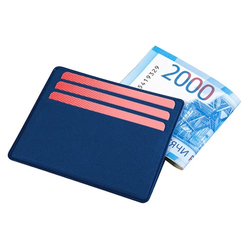 Картхолдер для денег и шести пластиковых карт "Favor", синий