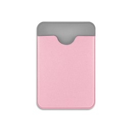 Чехол-картхолдер Favor на клеевой основе на телефон для пластиковых карт и и карт доступа, розовый
