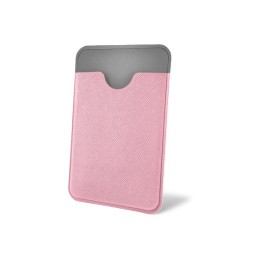 Чехол-картхолдер Favor на клеевой основе на телефон для пластиковых карт и и карт доступа, розовый