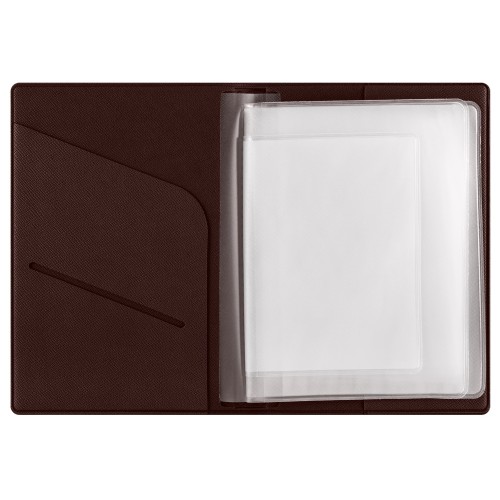 Классическая обложка для автодокументов "Favor", коричневая