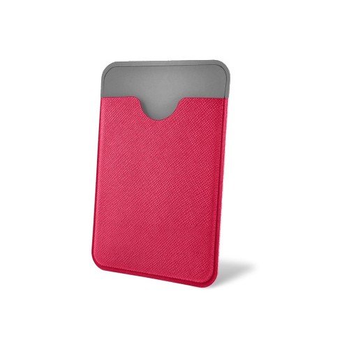 Чехол-картхолдер Favor на клеевой основе на телефон для пластиковых карт и и карт доступа, фуксия