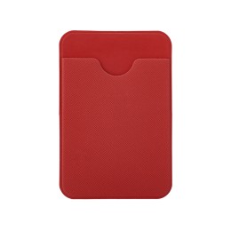 Чехол-картхолдер Favor на клеевой основе на телефон для пластиковых карт и и карт доступа, красный
