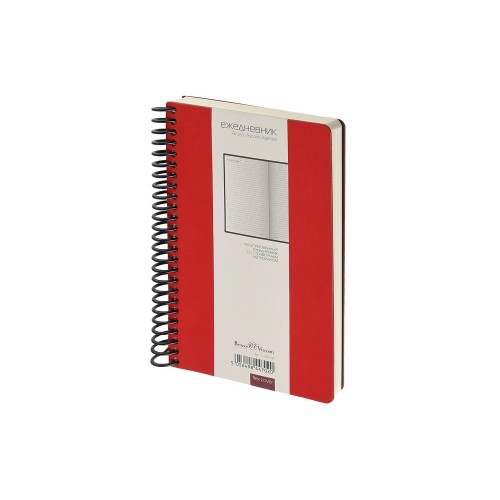Ежедневник недатированный на спирали А5 "Agenda", красный (Р)