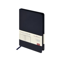Ежедневник А5 "Megapolis Color" soft-touch, темно-синий navy