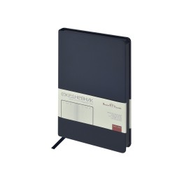 Ежедневник А5 "Megapolis Color New" soft-touch, темно-синий navy