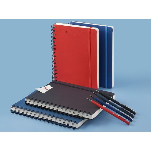 Ежедневник недатированный на гребне А5 "Pragmatic", красный