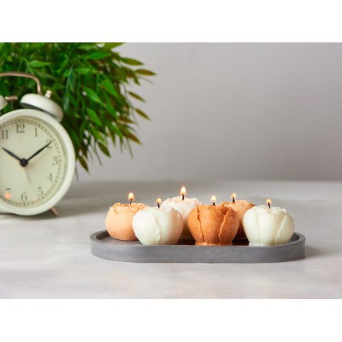 Набор свечей на подставке "Пионы"