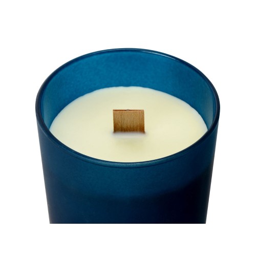 Свеча соевая ароматическая в стекле "Niort", синяя