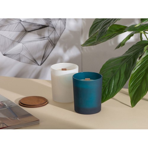 Свеча соевая ароматическая в стекле "Niort", синяя