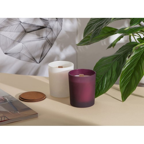 Свеча соевая ароматическая в стекле "Niort", бордовая (P)