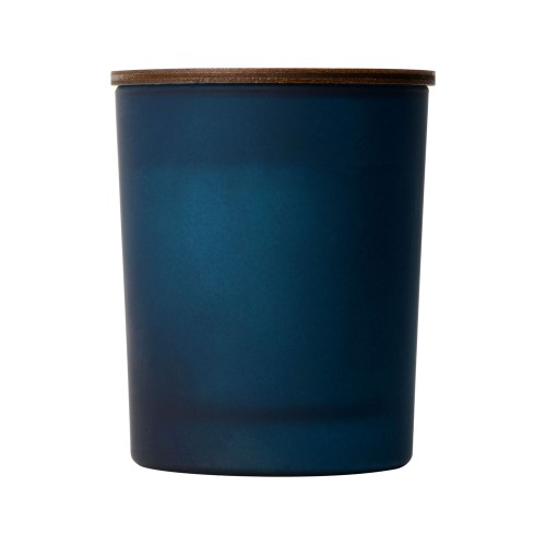 Свеча соевая ароматическая в стекле "Niort", синяя