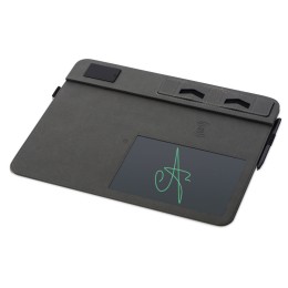 Многофункциональный коврик для мыши «Multi Pad» с беспроводной зарядкой и LCD экраном, 10 Вт, черный