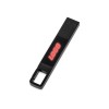 USB 2.0- флешка на 32 Гб c подсветкой логотипа «Hook LED», темно-серый, красная подсветка