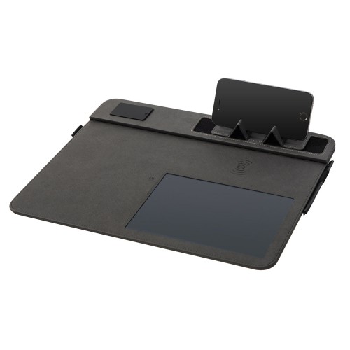 Многофункциональный коврик для мыши «Multi Pad» с беспроводной зарядкой и LCD экраном, 10 Вт, черный