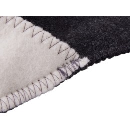 Тапочки белые/серые с отворотом без вышивки