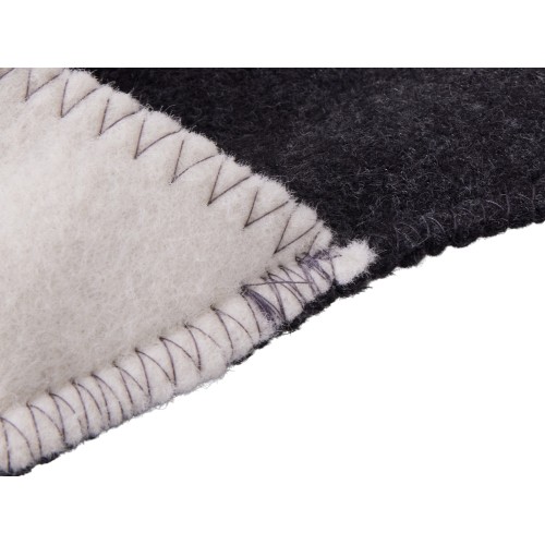 Тапочки белые/серые с отворотом без вышивки