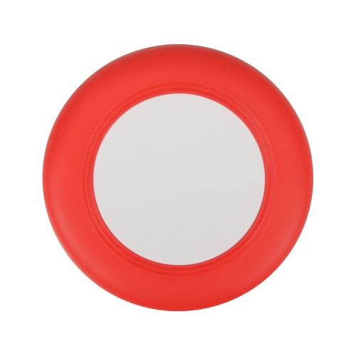 Беспроводное зарядное устройство со встроенным кабелем 2-в-1 "Disc", красный