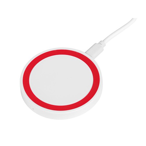 Беспроводное зарядное устройство «Dot», 5 Вт, белый/красный