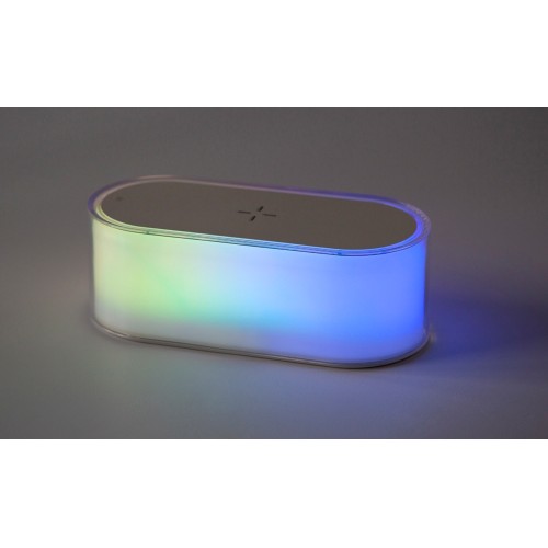 Ночник с беспроводной зарядкой и RGB подсветкой "Miracle", 15 Вт, белый (Р)