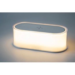 Ночник с беспроводной зарядкой и RGB подсветкой "Miracle", 15 Вт, белый (Р)