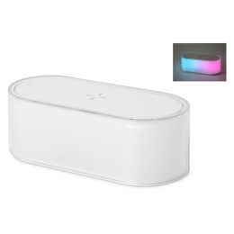 Ночник с беспроводной зарядкой и RGB подсветкой "Miracle", 15 Вт, белый (Р)