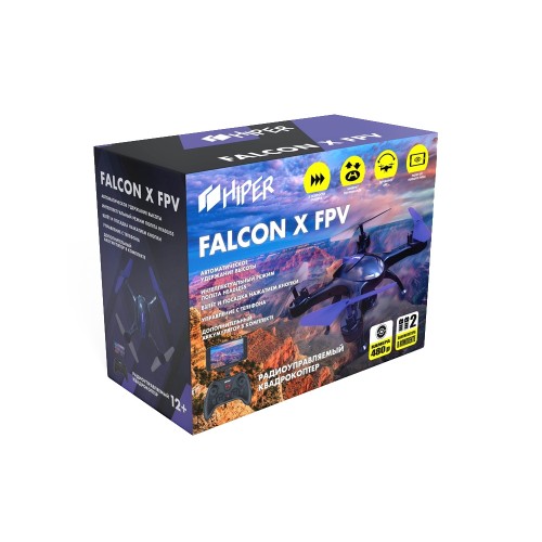 Радиоуправляемый квадрокоптер HIPER "FALCON X FPV"