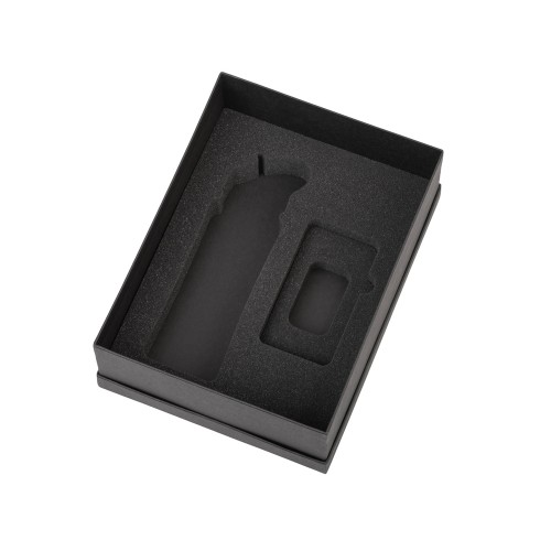 Подарочный набор с бутылкой для воды и повербанком С2, 10000 mAh, черный