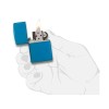 Зажигалка ZIPPO Classic с покрытием Sapphire™, латунь/сталь, синяя, глянцевая, 38x13x57 мм