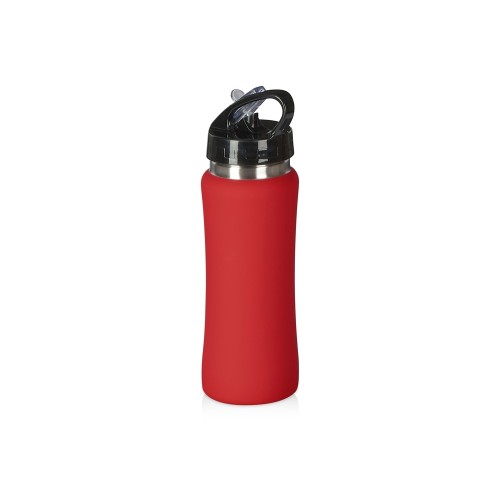 Бутылка для воды "Bottle C1", сталь, soft touch, 600 мл, красный
