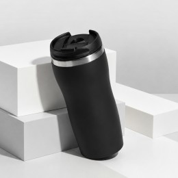 Термокружка "Double wall mug C1", soft touch, 350 мл, черный