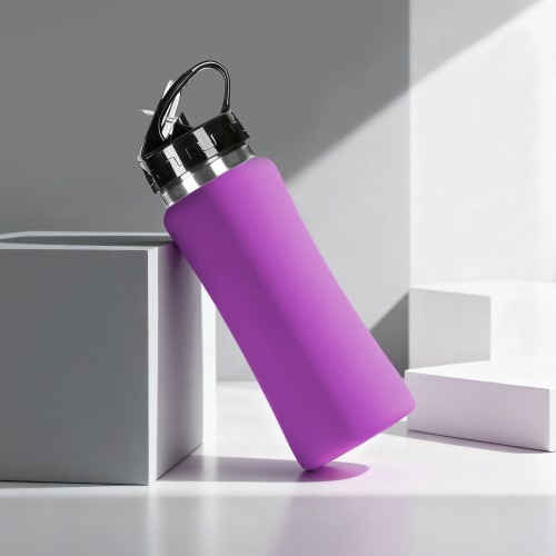 Бутылка для воды "Bottle C1", сталь, soft touch, 600 мл, фиолетовый