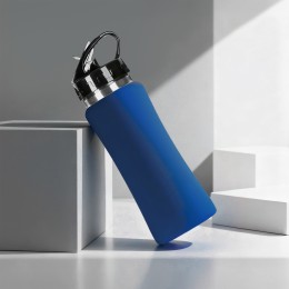 Бутылка для воды "Bottle C1", сталь, soft touch, 600 мл, темно-синий (Р)