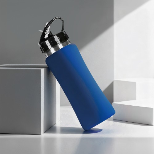 Бутылка для воды "Bottle C1", сталь, soft touch, 600 мл, темно-синий (Р)