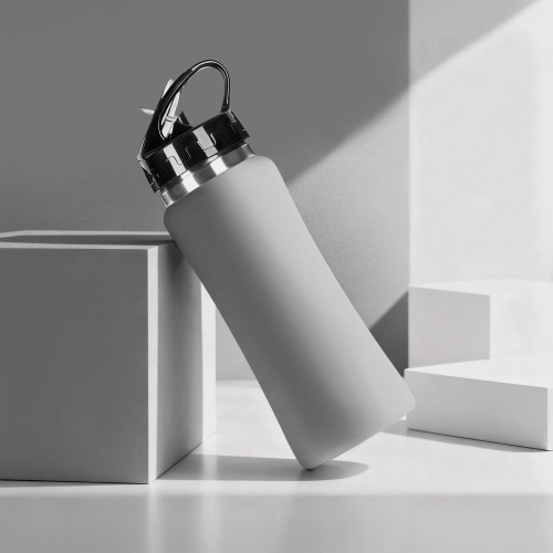 Бутылка для воды "Bottle C1", сталь, soft touch, 600 мл, серый