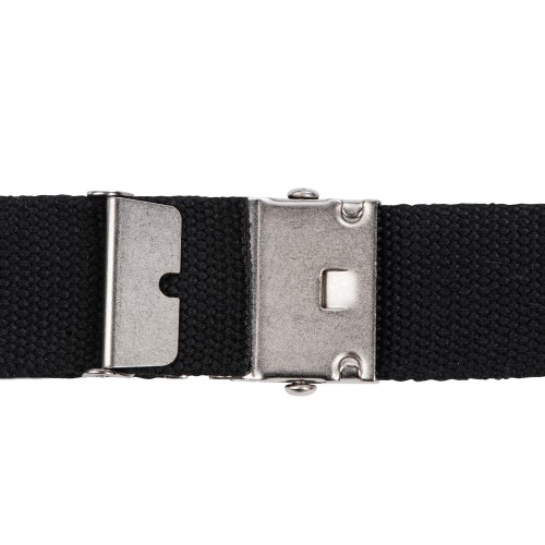 Ремень на пояс Canvas из ткани с металлической пряжкой, черный