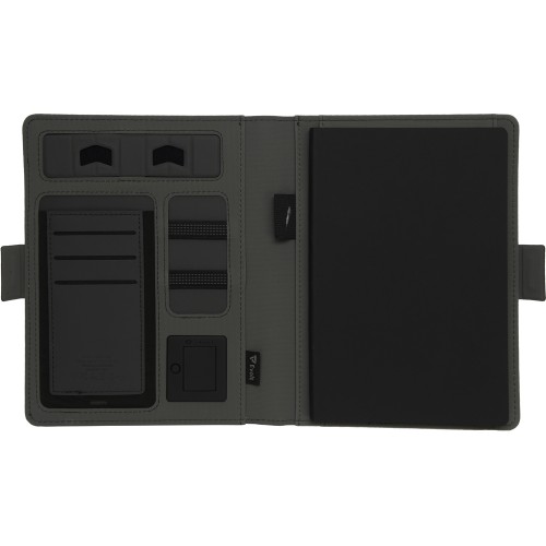 Органайзер с беспроводной зарядкой 5000 mAh "Powernote", темно-серый (P)