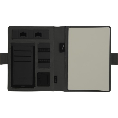 Органайзер с беспроводной зарядкой 5000 mAh "Powernote", светло-серый (P)