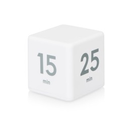 Таймер для тайм-менеджмента "Time Capsule" на 5-15-25-45 минут, софт-тач, белый