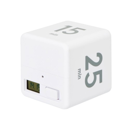 Таймер для тайм-менеджмента "Time Capsule" на 5-15-25-45 минут, софт-тач, белый