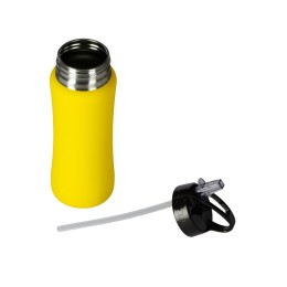 Бутылка для воды "Bottle C1", сталь, soft touch, 600 мл, желтый