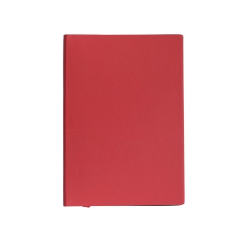 Бизнес-блокнот C1 софт-тач, гибкая обложка, 128 листов, красный