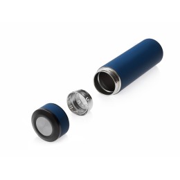 Вакуумный термос "Vacuum Flask C1", soft touch, 420мл, темно-синий