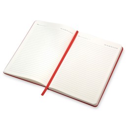 Бизнес-блокнот "С3" софт-тач с магнитом, твердая обложка, 128 листов, красный