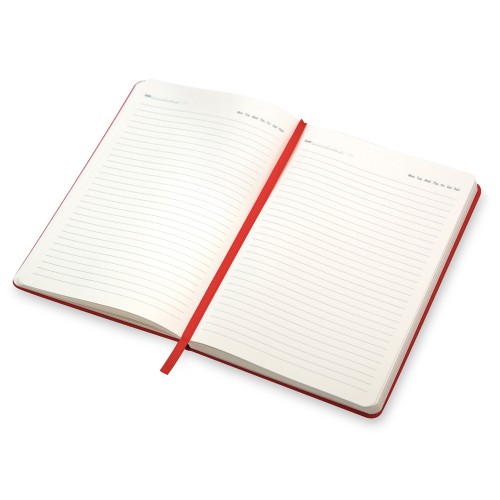 Бизнес-блокнот "С3" софт-тач с магнитом, твердая обложка, 128 листов, красный