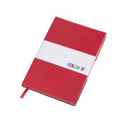 Бизнес-блокнот C1 софт-тач, гибкая обложка, 128 листов, красный