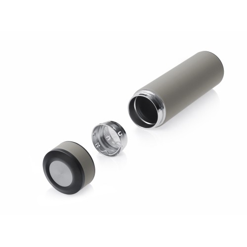 Вакуумный термос "Vacuum Flask C1", soft touch, 420мл, серый